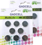 Gadcell knoopcel batterijen set - type CR2016 - 16x stuks - 3V Lithium