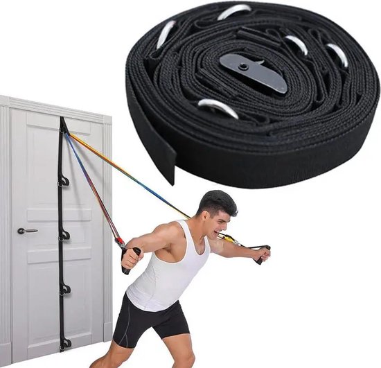 Heavy Duty Deuranker Weerstand Band Anker Bevestiging Ruimtebesparende Deur Adapter voor Stretchbanden Weerstandsband Lichaamsgewicht Riemen Yoga Riem Suspensie Training Oefening en Stretching