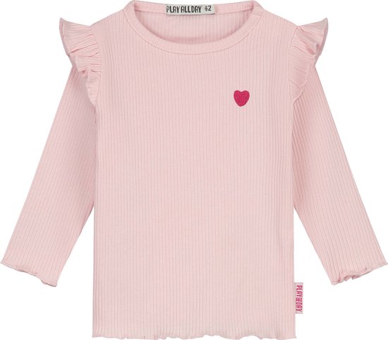 Play all Day baby shirt - Meisjes - Sugar Pink - Maat 68
