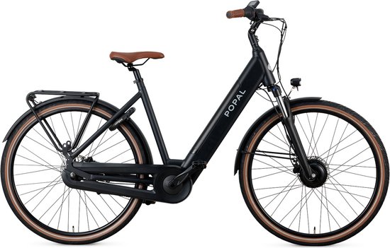 Foto: Popal novel fm elektrische fiets 28 inch e bike 59 cm damesfiets met 7 versnellingen verende voorvork matzwart