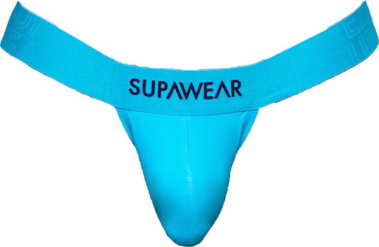 Supawear Neon Thong Neon Blue - MAAT M - Heren Ondergoed - String voor Man - Mannen String