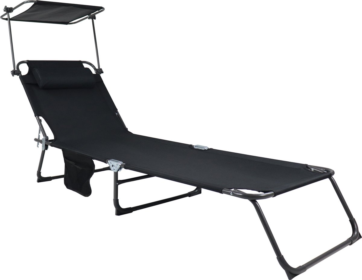 VCM grijze rotan ligstoelen set van 2, ligstoel, ligbed, tuinligstoelen, opvouwbare strandligstoel, verstelbare ligstoel, zonnebed, opvouwbare ligstoel met gezichtsopening, draagbare strandligstoel, ligstoel met kussen