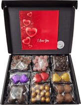 Chocolade Combinatie van luxe Belgische Chocolade met Mystery Card 'I Love You' met persoonlijke (video)boodschap | Valentijnsdag | Moederdag | Vaderdag | Verjaardag