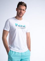 Petrol Industries - Heren Artwork T-shirt Summerdrive - Wit - Maat XL