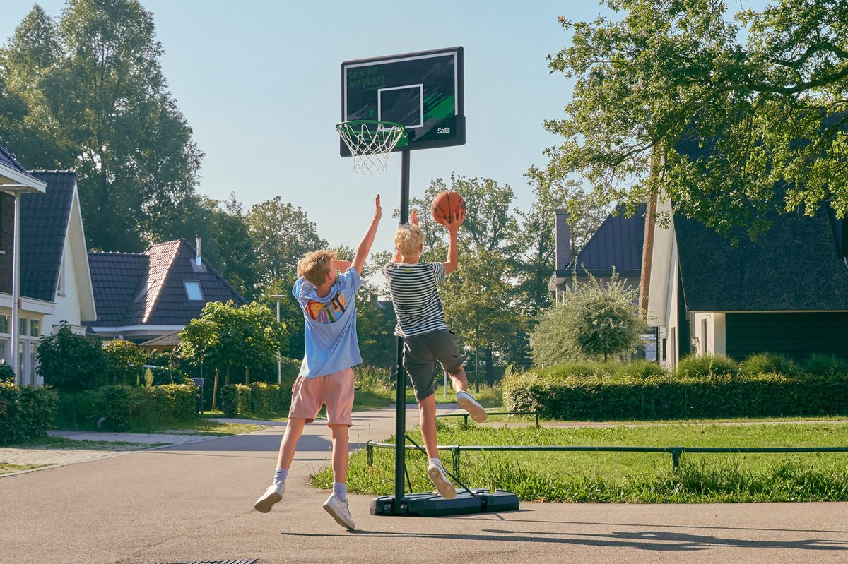 Salta Forward – Basketbalpaal voor kinderen – Verstelbare hoogte 230 - 305 cm – Verrijdbaar basketbalstandaard met basketbalring – Zwart — afbeelding 4