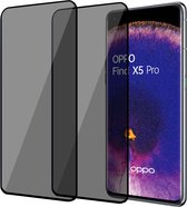 2x Geschikt voor OPPO Find X5 Pro - Privacy Screenprotector - Beschermglas - Privé GuardCover