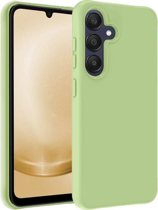 Hoesje Geschikt voor Samsung A25 Hoesje Siliconen Case - Hoes Geschikt voor Samsung Galaxy A25 Hoes Siliconen - Groen