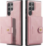 CaseMe Geschikt voor Samsung Galaxy S24 Ultra 5G - Back Cover - Magnetische Kaarthouder Hoesje - Roze