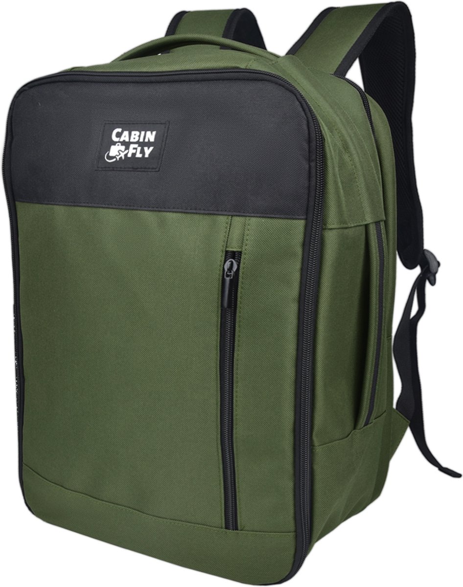 CabinFly Pacemaker 40x30x20cm Rugzak Wizzair Vueling Transavia Zwarte Handbagage Cabinekoffer 24 Liter op Prijzenvolger.com