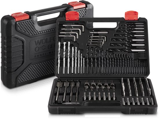 WOLFGANG Borenset 150 stuks | Boor- en bitset | Hout | staal en ...
