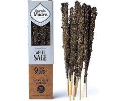 Sagrada Madre wierook - witte salie - white sage - kruidenwierook - 1 doosje 9 stokjes