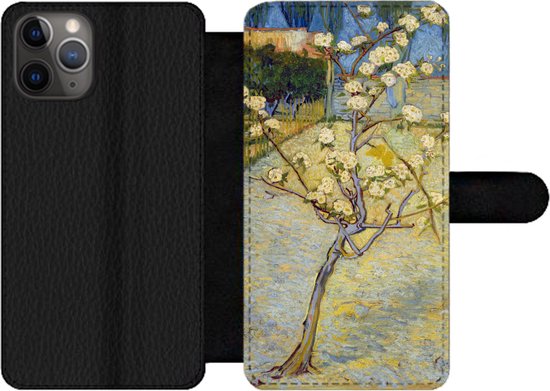 Bookcase pour iPhone 11 Pro Max Bookcase - Poirier en fleurs - Vincent van Gogh - Avec compartiments - Étui portefeuille avec fermeture magnétique