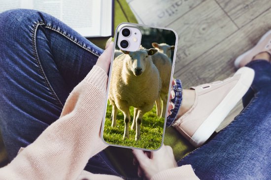 Telefoonhoesje Geschikt voor iPhone 11 hoesje - Schapen - Dieren - Wol - Siliconen Telefoonhoesje Telefoonhoesje