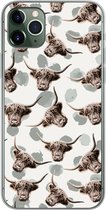 Geschikt voor iPhone 11 Pro Max hoesje - Koe - Schotse hooglander - Dieren - Siliconen Telefoonhoesje