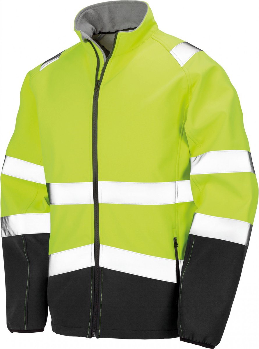 Regatta Printable Safety Softshell Jacket RT450 Fluorescent Zwart