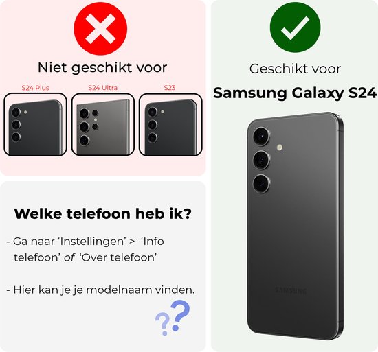 Protecteur d'écran adapté pour Samsung Galaxy S24 Protecteur d'écran en Glas Tempered Glass - Protecteur d'écran adapté pour Samsung Galaxy S24 Protecteur d'écran - 2 PACK