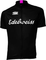 Edelweiss Fietsshirt heren Zwart Wit/ MAGLIA MANICA CORTA - L