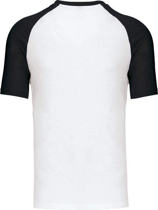 T-shirt de sport Homme XL Kariban Col rond Manche courte White / Noir 100% Katoen