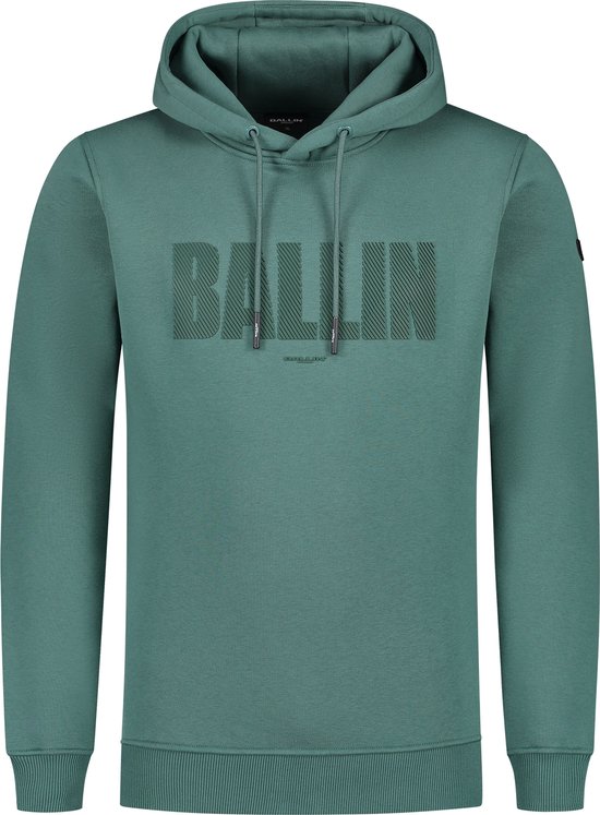Ballin Amsterdam - Heren Regular fit Sweaters Hoodie LS - Faded Green - Maat XS