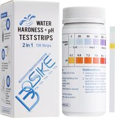 BOSIKE Waterhardheid teststrips, 150 stroken watertestkit voor zwembad/spa/hot tub/vistank/drinkwater, nauwkeurige totale hardheid en pH