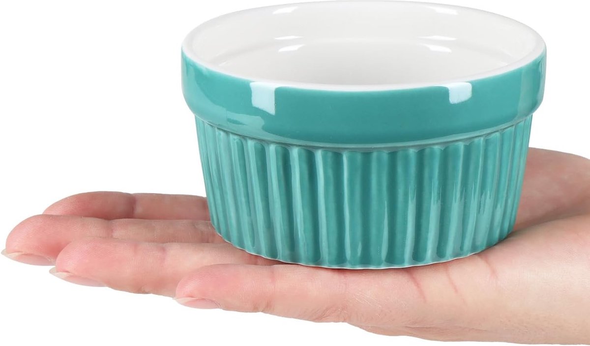 vancasso Ramekins Set, 6 x 320 ml Porcelain Ramekins and Soufflé Moulds
