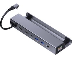 NÖRDIC DOCK-194 Steam Deck Docking station - 1xHDMI 4K60Hz, 1xDP 4K60Hz, 1xRJ45, 1xUSB-C, 3xUSB-A, 1x USB-C PD