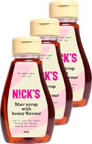 Nick's | Fiber Honey | 3 Stuks | 3 x 300 gram