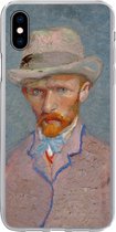 Geschikt voor iPhone Xs hoesje - Zelfportret - Vincent van Gogh - Siliconen Telefoonhoesje