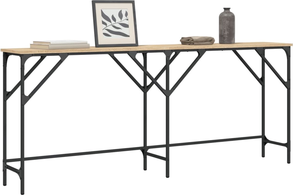 vidaXL Wandtafel - 180x29x75 - cm - bewerkt - hout - sonoma - eikenkleurig sonoma eiken