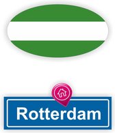 Rotterdam stadsvlag auto stickers set 2 stuks.