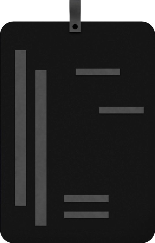 Magneetbord 50x35 Handles and more® DONKERGRIJS / zwart staal