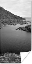 Affiche côte scandinave tirage photo noir et blanc - 60x120 cm