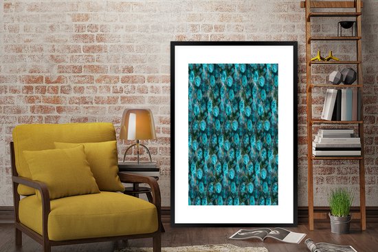 Cadre photo avec poster - Fleurs - Blauw - Roses - 80x120 cm - Cadre poster