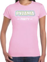 Bellatio Decorations Verkleed T-shirt voor dames - pyjama party - roze - carnaval - foute party XS