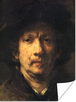 Poster Zelfportret - Rembrandt van Rijn - 60x80 cm