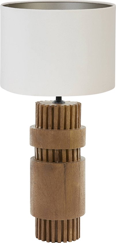 Light and Living tafellamp - wit - hout - SS102427