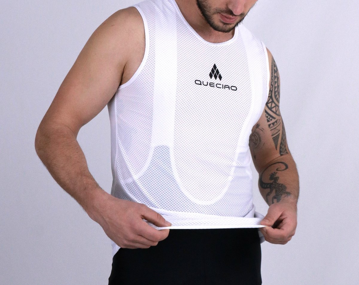 OPHEFFING! Queciao Ondershirt Mouwloos - Unisex Basislaag voor Fietsers - LET OP: NIET PASSEND VOOR MENSEN MET EXCESSIEF OVERGEWICHT / XS-S ook geschikt als kindermaten