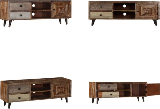 LAPOOH TV-kast 200x30x40 cm massief hout teruggewonnen, meubels, entertainmentcentra en tv-standaards (SPU:356182
