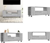 vidaXL Tv-meubel 120x35x48 cm bewerkt hout grijs sonoma eikenkleurig - Tv-kast - Tv-kasten - Tv-meubel - Hifi-meubel