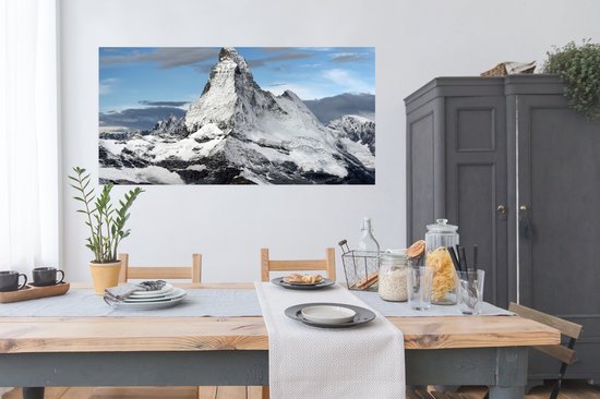 Affiche Nuages sur le Cervin en Suisse - 160x80 cm