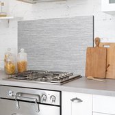 Crearreda – Metaal - Keuken achterwand – Spatscherm - Kookplaat Paneel Keuken Spatbescherming - Aluminium Metaal - Zilver - 48 x 72 cm (Hoogte x Lengte))
