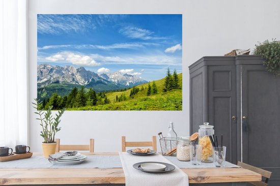 Poster Vue sur les Dolomites 150x75 cm - Tirage photo sur Poster (décoration murale salon / chambre) / Poster Nature