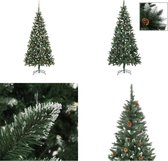 vidaXL Kunstkerstboom met LED's en kerstballen 210 cm - Kunstkerstboom - Kunstkerstbomen - Kerstboom - Kerstdecoratie