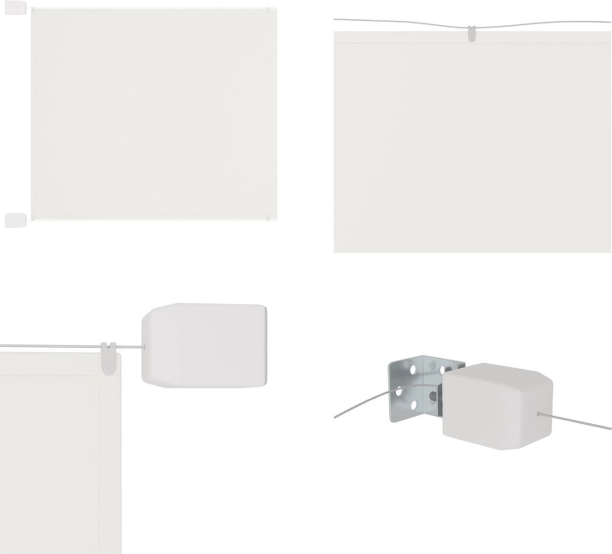 VidaXL Luifel verticaal 100x270 cm oxford stof wit Verticale Luifel Verticale Luifels Luifel Verticaal Scherm