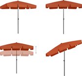 vidaXL Strandparasol 200x125 cm terracotta - Strandparasol - Strandparasols - Parasol - Parasols