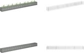vidaXL Gabion plantenbak verhoogd 360x30x30 cm gegalvaniseerd staal - Schanskorfmand - Schanskorfmanden - Schanskorf Muur - Schanskorf Muren