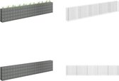 vidaXL Gabion plantenbak verhoogd 450x30x90 cm gegalvaniseerd staal - Schanskorfmand - Schanskorfmanden - Schanskorf Muur - Schanskorf Muren