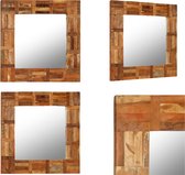 vidaXL Wandspiegel 60x60 cm massief gerecycled hout - Spiegel - Spiegels - Muurspiegel - Muurspiegels