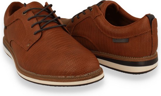 Sj Lifestyle Heren Veterschoen Cognac COGNAC 46