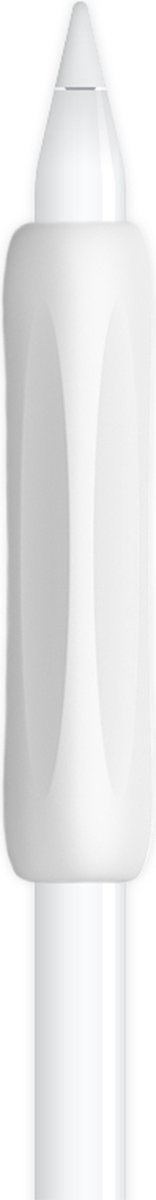 Ibley Anti-slip grip voor Apple Pencil 1/2 wit - Siliconen grip - Ergonomische grip huls - Extra bescherming - 1 stuk